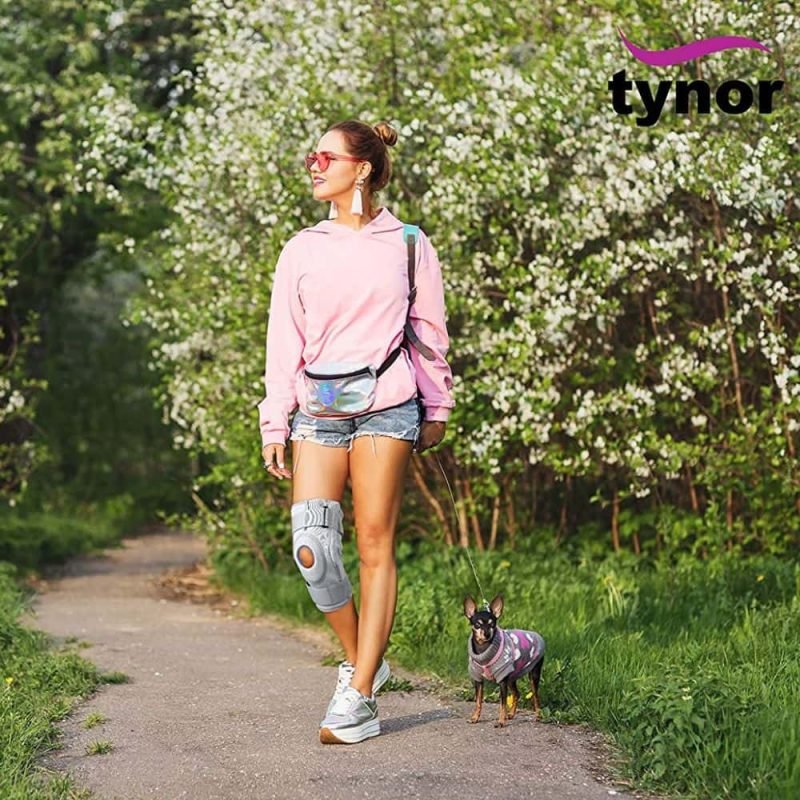 Girl using Tynor Knee Support Hinged (Neoprene)