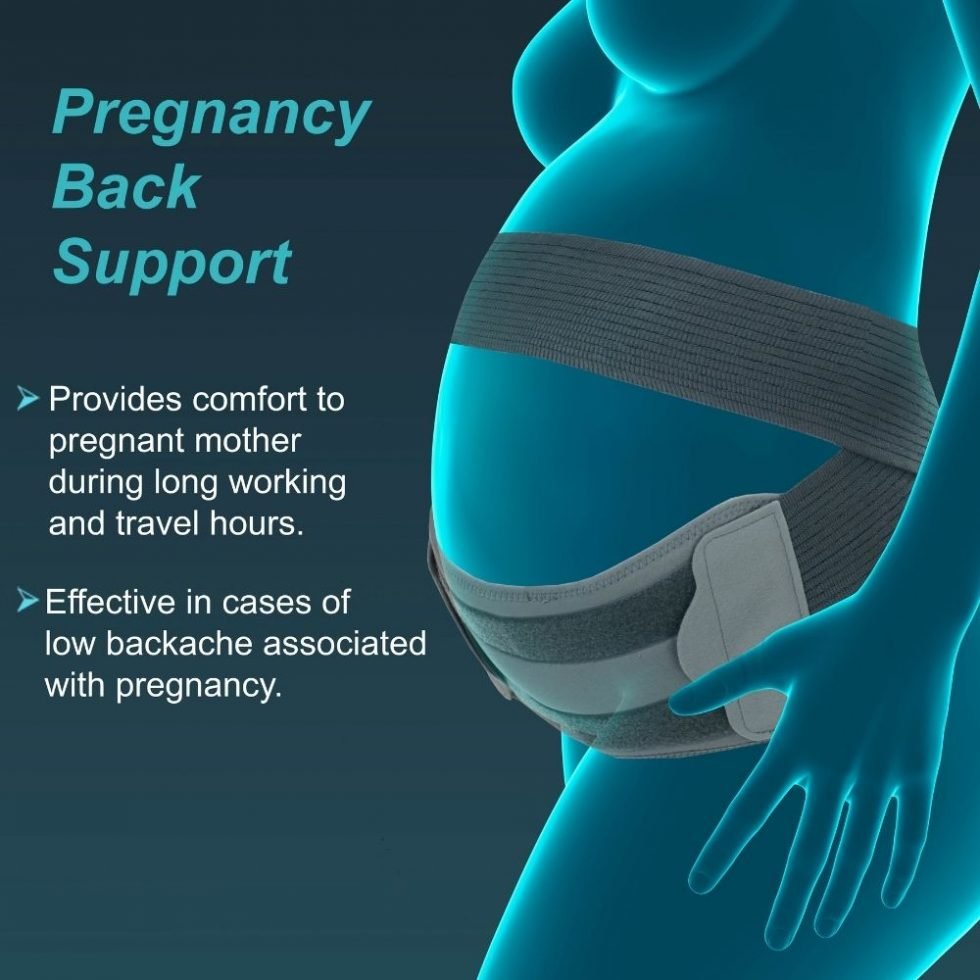 Tynor Pregnancy Back Support, Grey, 1 Unit FitMax