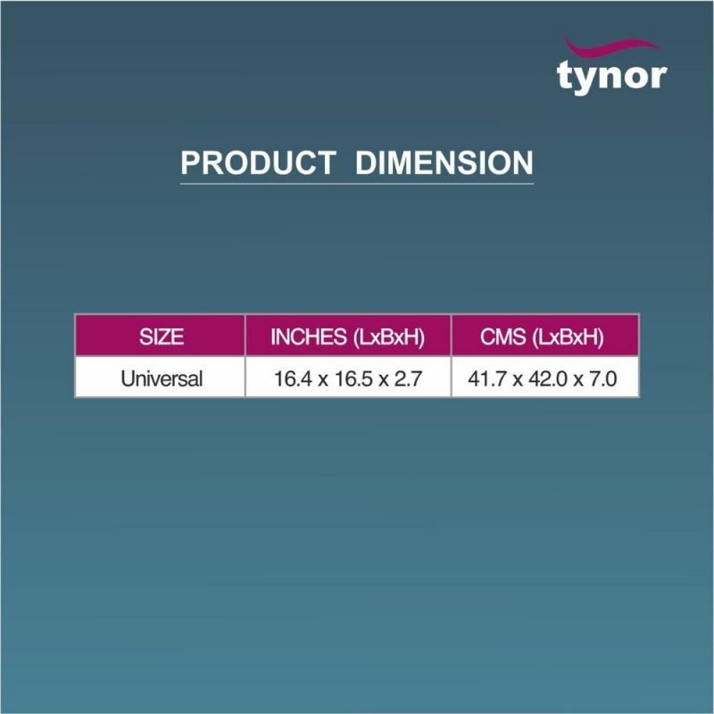 Tynor Coccyx Cushion Seat product dimensions