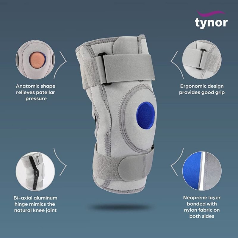 Tynor Knee Support Hinged (Neoprene) features