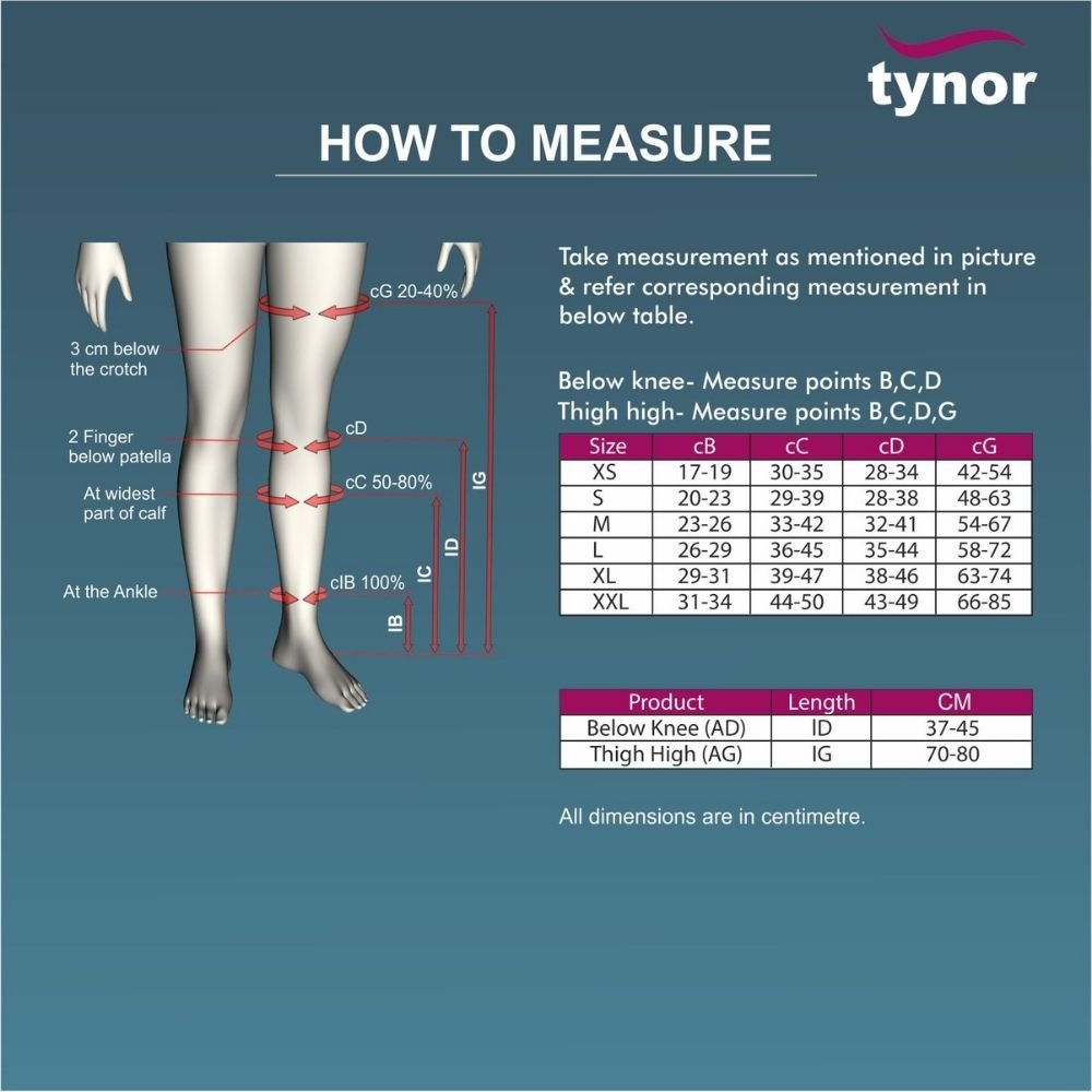 Class 2 Tynor Medical Compression Stocking Below Knee