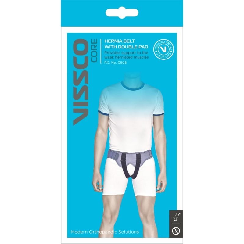 Vissco Hernia Belt With Double Pad packaging