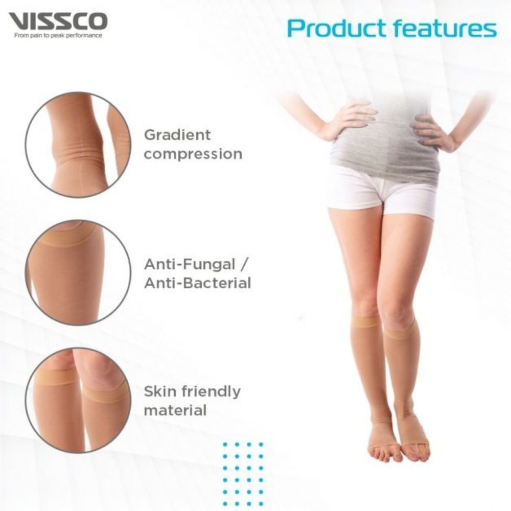 Vissco Medical Compression Stockings Below Knee PC-0716