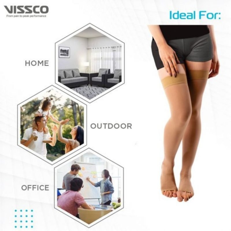 Vissco Medical Compression Stockings-thigh Length (23mm To 32mm Hg) Class 2 ideal usage