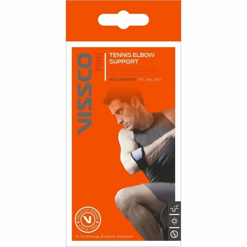Vissco Tennis Elbow Support sizing packaging