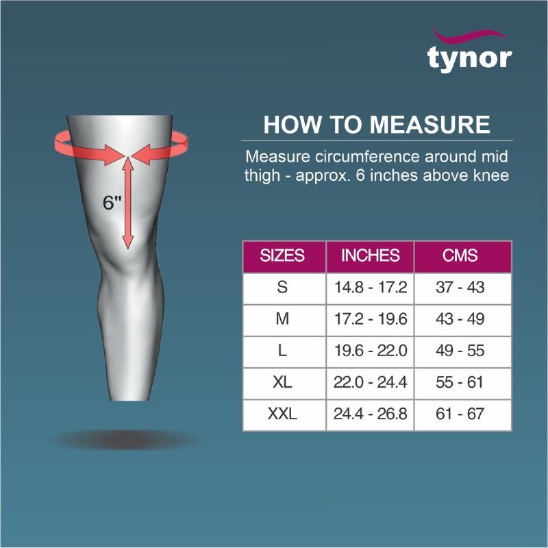 Tynor Compression Stockings Thigh High Pair – Medium