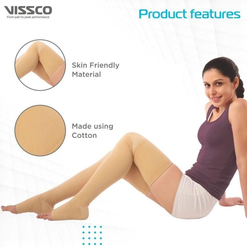 Vissco Compression Stockings Thigh length features (1)