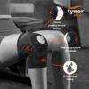 Tynor Knee Cap Air Open Patella, Black & Orange, 1 Unit - Image 2