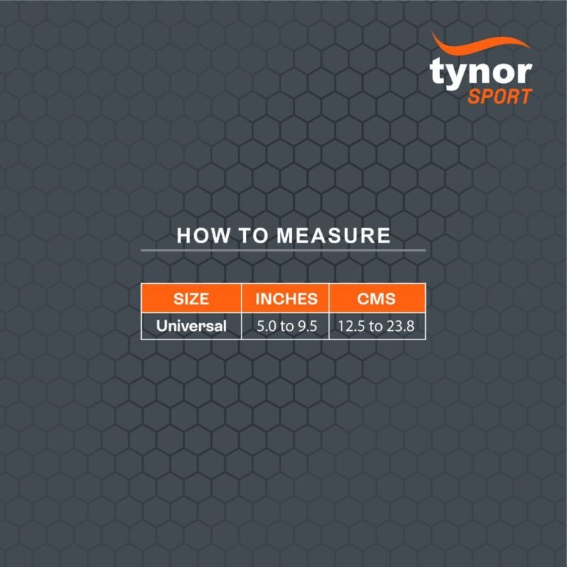 Tynor Wrist Support (Neo) size chart