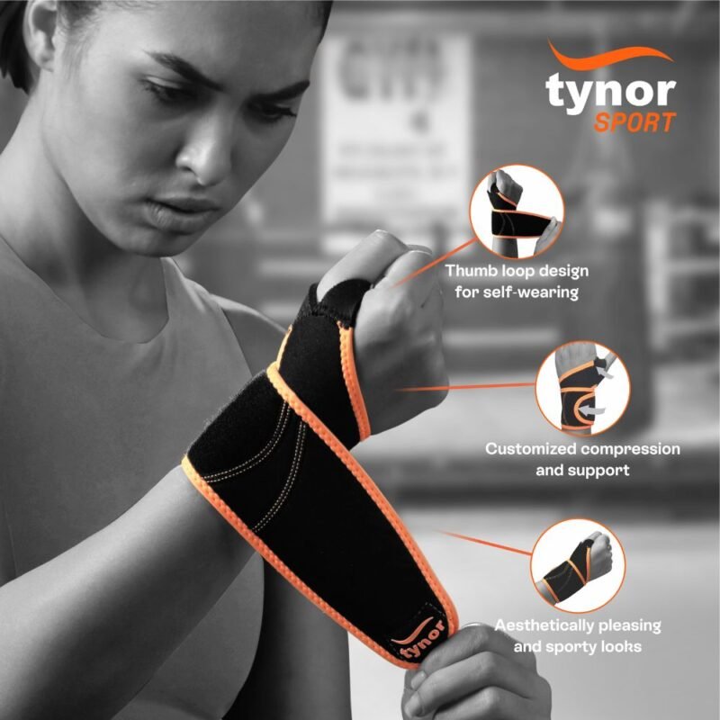 Tynor Wrist Support With Thumb Loop (Neo) product features