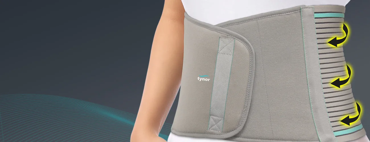 Tynor Abdominal Support 9 Inch close-up: compression around the waist