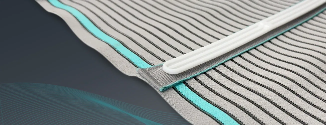 Tynor Abdominal Support 9 Inch close-up: nylon edge reinforcement