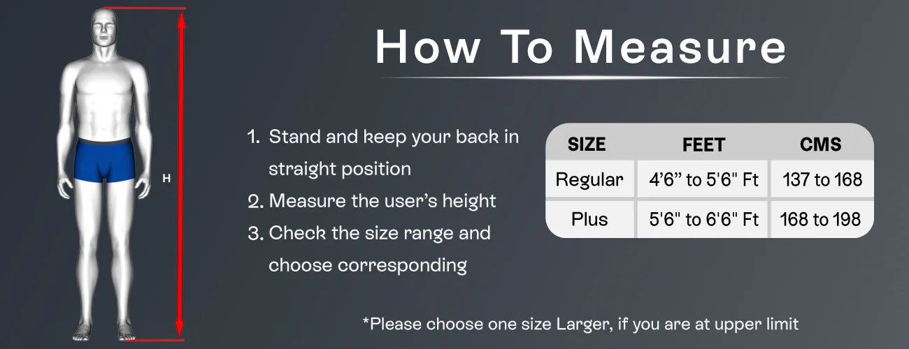 How to measure for the Tynor Ash Brace (Hyper Extension Brace): steps and size table