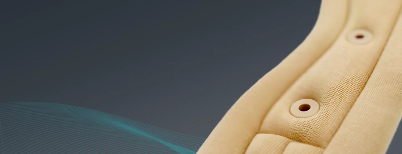 Tynor Cervical Collar Soft With Support close-up: ventilation eyelet