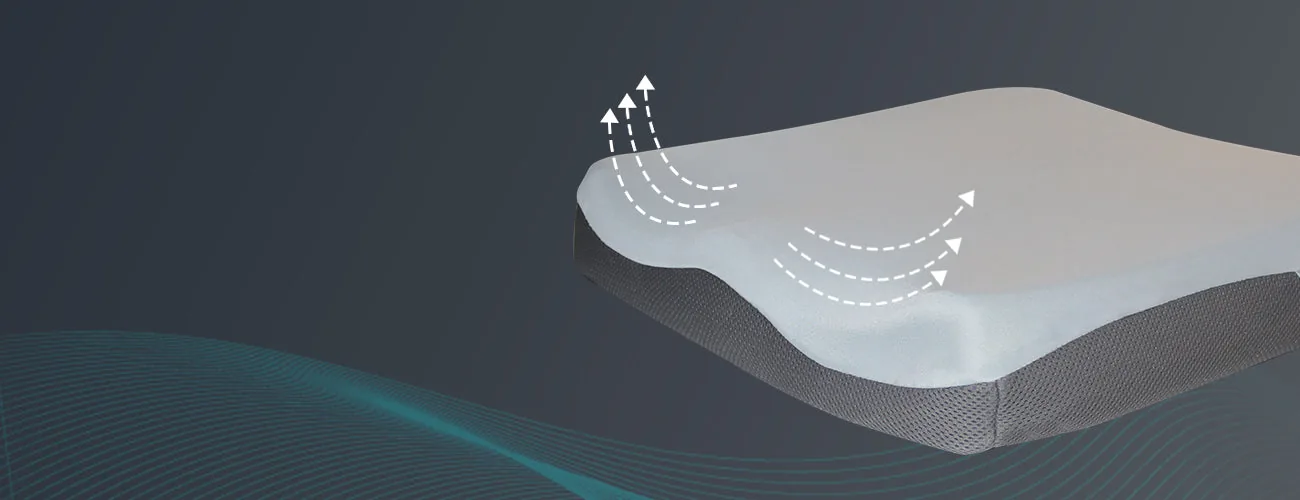 Tynor Coccyx Cushion Seat close-up: contoured seat surface