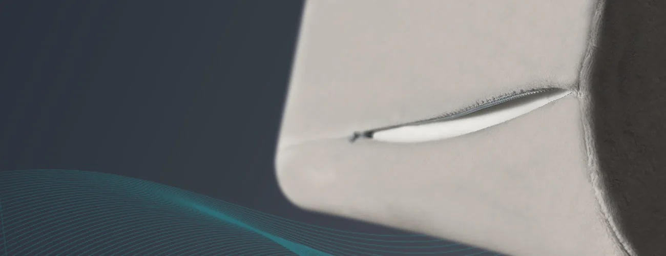Tynor Contoured Cervical Pillow close-up: zipped fabric cover