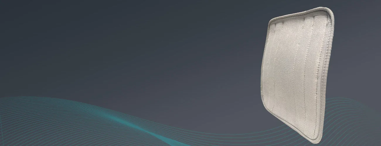 Tynor Contoured L.S. Support close-up: ethafoam back pad