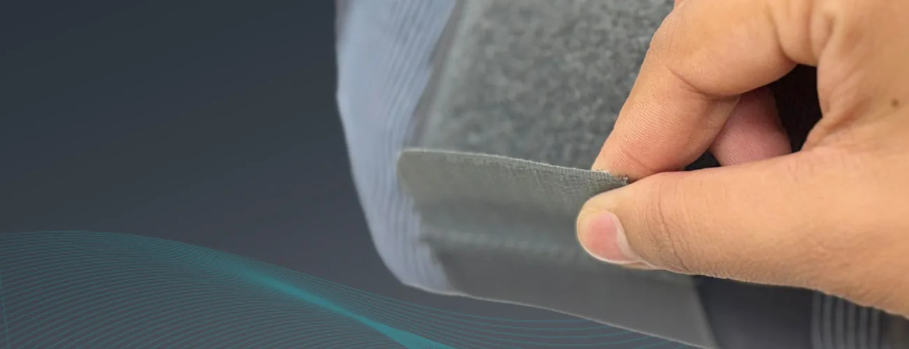 Tynor Elbow Support close-up: detachable hook-loop strap