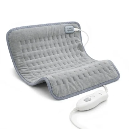Tynor Heating Pad Ortho in grey, a soft ribbed pad with its cord and white hand controller