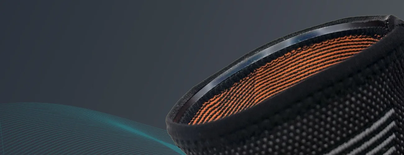 Tynor Knee Cap Air Pro close-up: top edge and inner lining