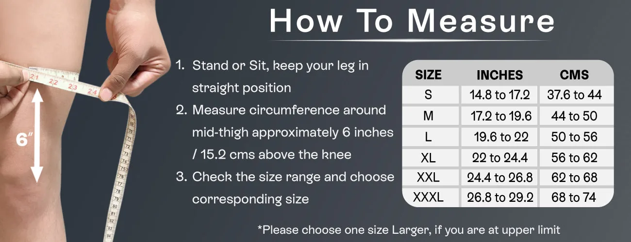 How to measure for the Tynor Knee Cap: steps and size table