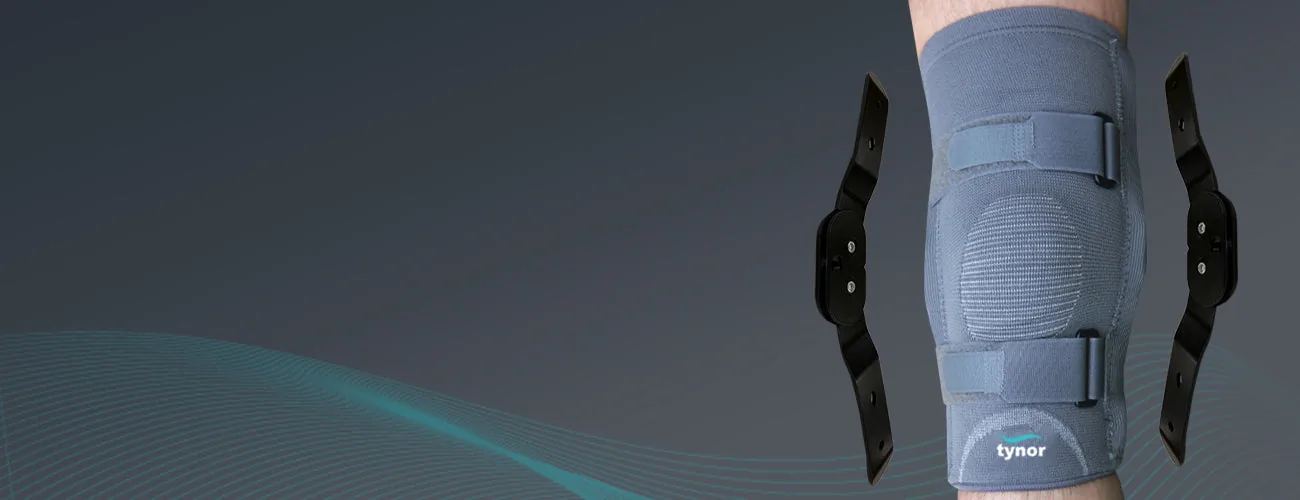 Tynor Knee Cap With Rigid Hinge close-up: rigid hinges on both sides