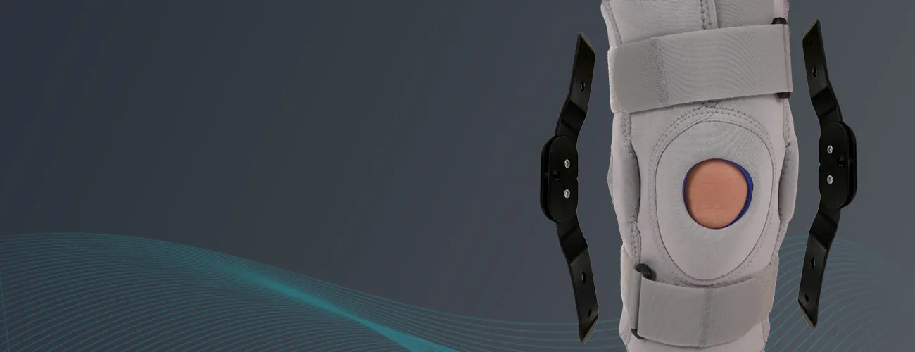 Tynor Knee Support Hinged (Neoprene) close-up: hinged side splints