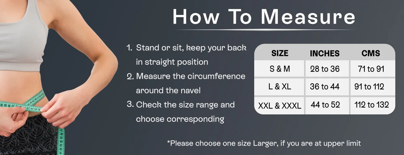 How to measure for the Tynor Lacepull L.S. Belt: steps and size table