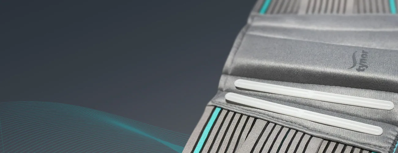 Tynor Lumbo Sacral Belt close-up: flexible back splints