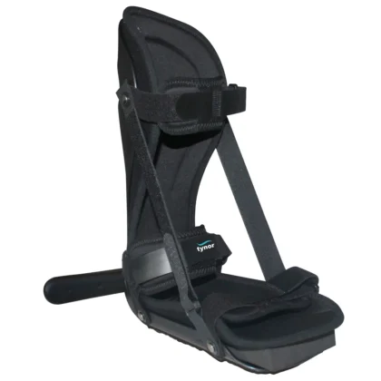 Tynor PF Night Splint Derotation in black with padded liner, straps and derotation bar