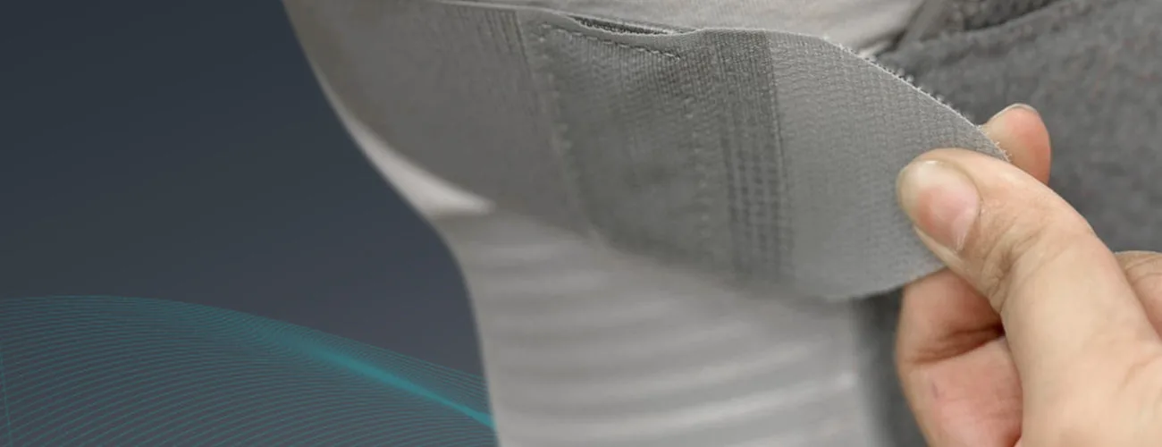 Tynor Posture Corrector close-up: broad hook-loop panel