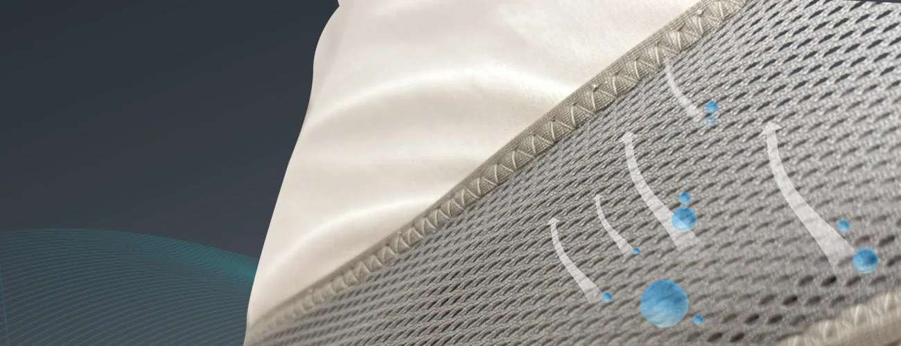 Tynor Posture Corrector close-up: breathable mesh fabric