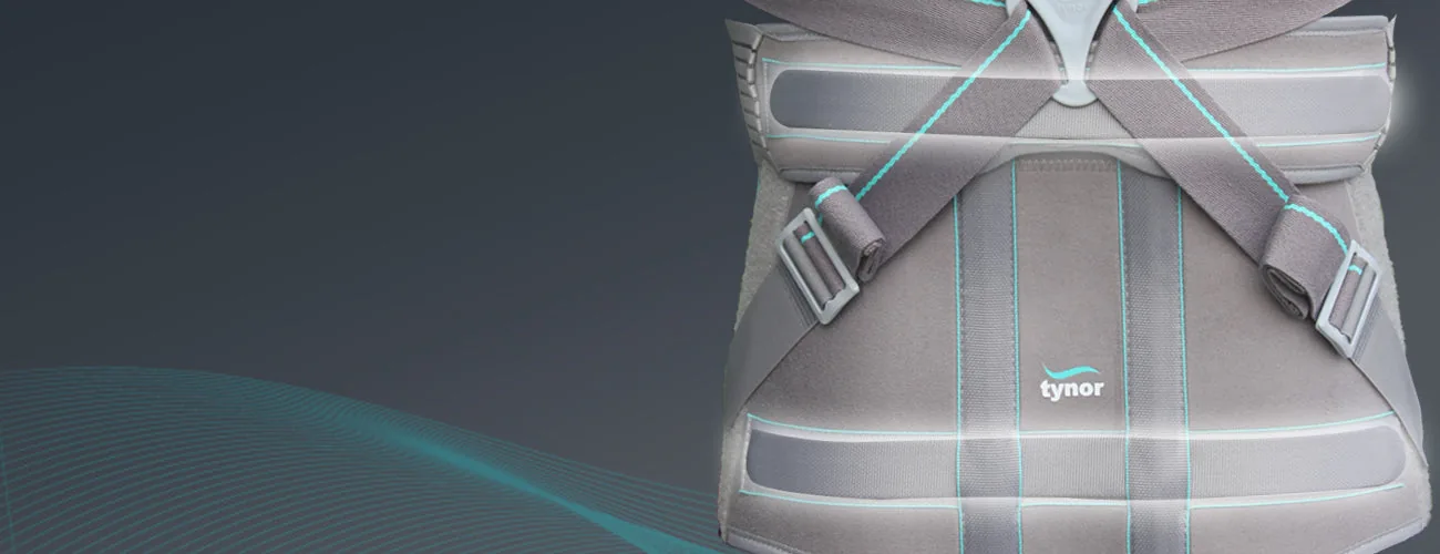 Tynor Taylor's Brace Long close-up: straps meeting at the centre ring