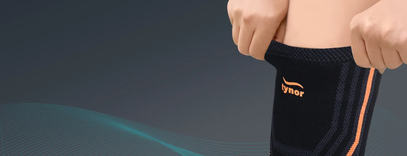 Tynor Thigh Support Air Pro close-up: four-way stretch