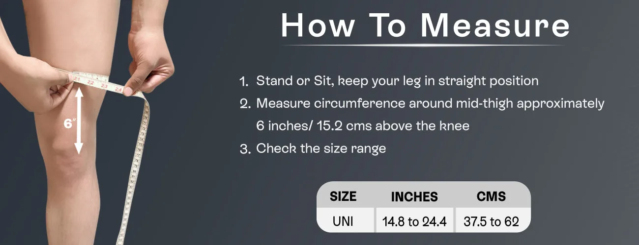 How to measure for the Tynor Weight Lifting Knee Wrap: steps and size table