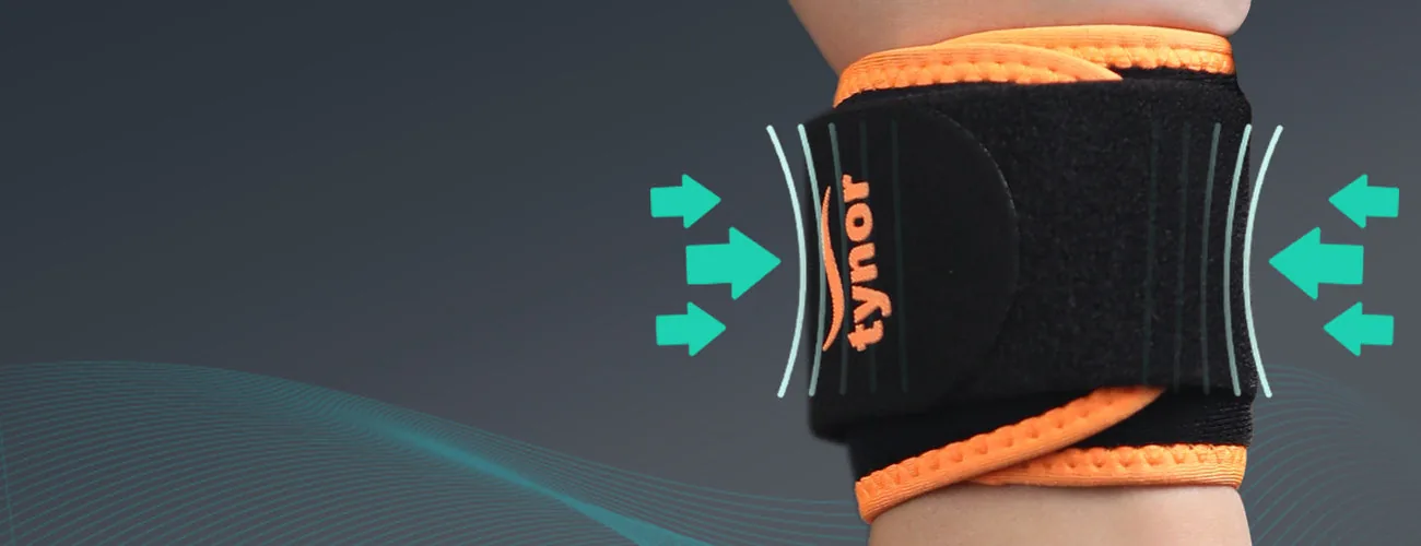 Tynor Wrist Support (Neo) close-up: even compression zone